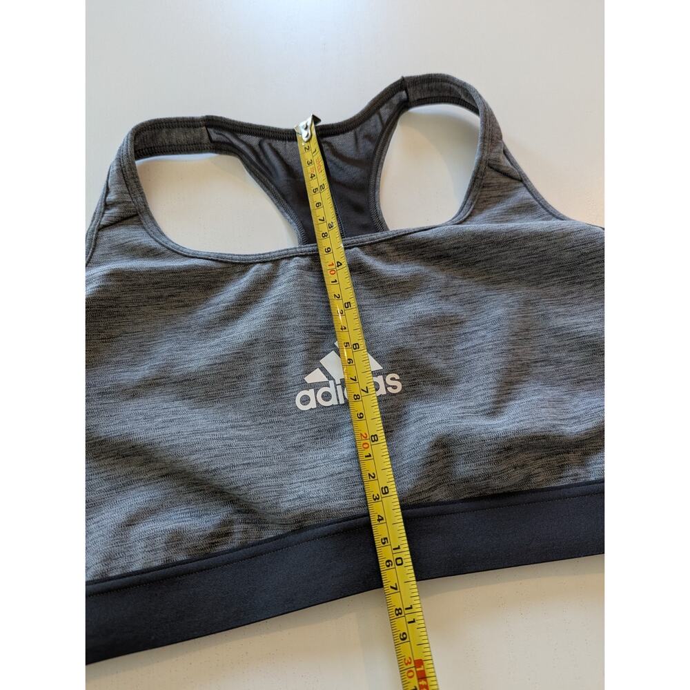 Adidas Dark Gray Heather Sports Training Bra Women's Size L D-DD Medium Support - Picture 9 of 9